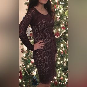Burgandy lace dress